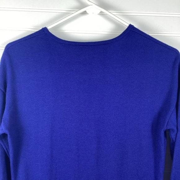 Garnet Hill 100% Merino Wool Crewneck Sweater Dress Loose Gray Pockets Medium - Picture 12 of 15